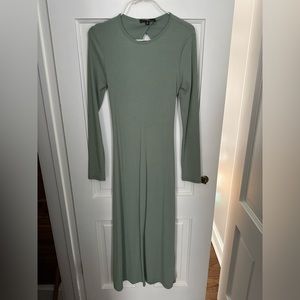Lulus Size S Teal Long Sleeve Midi Dress